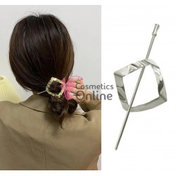 Accesoriu de par modern Japonez pentru cocuri din metal JPN06 Argintiu